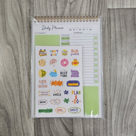Daily Undated Planner with Stickers ~ NEW - Picture 2 of 2